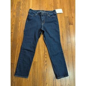 Old Navy Wow Straight High Rise Dark Wash Stretch Jeans Womens 14 Short